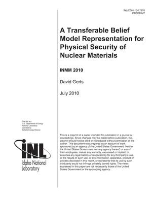 Primary view of A Transferrable Belief Model Representation for Physical Security of Nuclear Materials