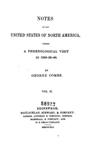 Primary view of Notes of the United States of North America, during a phrenological visit in 1898-39-40: Volume 2