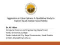 Presentation: Aggression in Cyber Sphere: A Qualitative Study to Explore Saudi Arab…