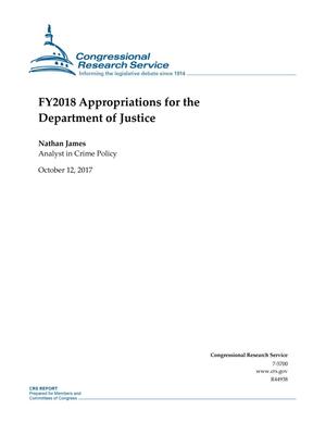 Primary view of Fiscal Year 2018 Appropriations for the Department of Justice