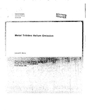 Primary view of Metal tritides helium emission