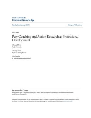 Peer Coaching and Action Research as Professional Development