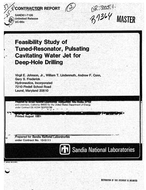 Primary view of Feasibility study of tuned-resonator, pulsating cavitating water jet for deep-hole drilling