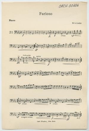 Primary view of Furioso: Bass Part