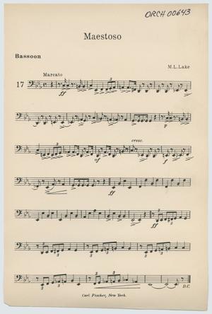 Primary view of Maestoso: Bassoon Part