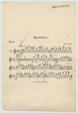 Primary view of Maestoso: Flute Part