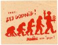 Postcard: 1987 ZYJ GODNIE! Solidarność nie pije