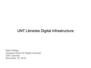 Primary view of UNT Libraries Digital Infrastructure