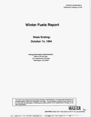 Winter Fuels Report: Week Ending October 14, 1994