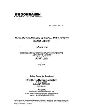 Primary view of Thermal Fluid Modeling of Bepcii Ir Quadrupole Magnet Cryostat.