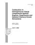 Thesis or Dissertation: Combustion in Homogeneous Charge Compression Ignition Engines: Experi…