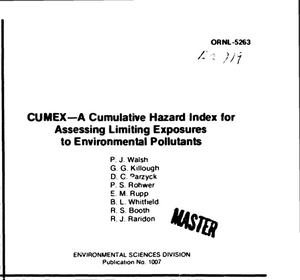 Primary view of CUMEX: a cumulative hazard index for assessing limiting exposures to environmental pollutants