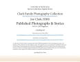Book: [Facsimile of "Joe Clark, HBSS, Published Photographs and Stories, Vo…