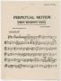 Musical Score/Notation: Perpetual Motion: Cornets in Bb Part