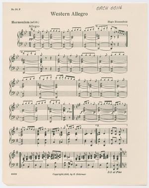 Primary view of Western Allegro: Harmonium Part
