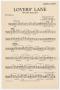 Musical Score/Notation: Lovers' Lane: Trombone Part