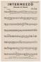 Musical Score/Notation: Intermezzo: Bass Part