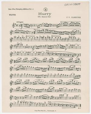 Primary view of Hurry: Flute Part