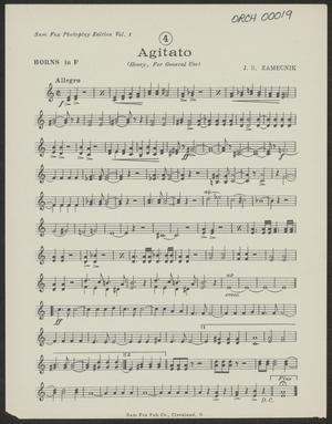 Primary view of Agitato: Horns in F Part