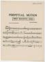 Musical Score/Notation: Perpetual Motion: Bass Part