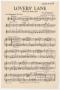 Musical Score/Notation: Lovers' Lane: Alto Saxophone 1 in Eb Part