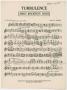 Musical Score/Notation: Turbulence: Violin 1 Part