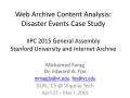 Presentation: Web Archive Content Analysis: Disaster Events Case Study