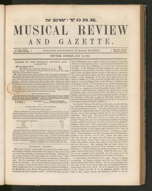 Primary view of New York Musical Review and Gazette, Volume 7, Number 15, July 26, 1856