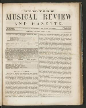 Primary view of New York Musical Review and Gazette, Volume 8, Number 17, August 22, 1857