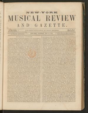 New York Musical Review and Gazette, Volume 6, Number 11, May 19, 1855