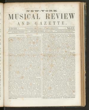 New York Musical Review and Gazette, Volume 6, Number 19, September 8, 1855