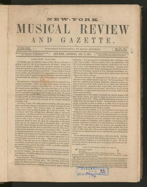Primary view of New York Musical Review and Gazette, Volume 7, Number 1, January 12, 1856