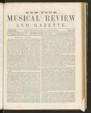 New York Musical Review and Gazette, Volume 6, Number 21, October 6, 1855