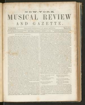 New York Musical Review and Gazette, Volume 6, Number 18, August 25, 1855