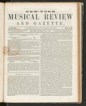 Primary view of New York Musical Review and Gazette, Volume 6, Number 25, December 1, 1855