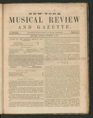 Primary view of New York Musical Review and Gazette, Volume 8, Number 24, November 28, 1857
