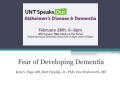 Presentation: Fear of Developing Dementia