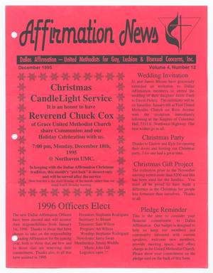 Affirmation News, Volume 4, Number 12, December 1995