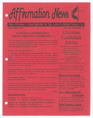 Affirmation News, Volume 3, Number 12, December 1994