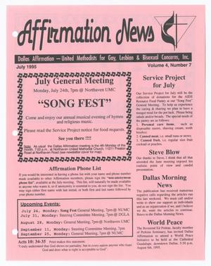 Affirmation News, Volume 4, Number 7, July 1995