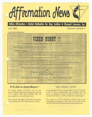 Affirmation News, Volume 5, Number 7, July 1996