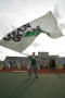 Primary view of [Flag runner during UNT vs. Navy game, 2007]