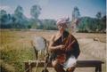 Photograph: Photograph of a Kom man playing traditional instrument
