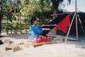 Photograph: Photograph of a Kom woman weaving