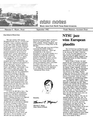 NTSU Notes, September 1982