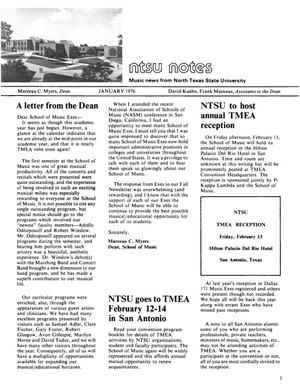 NTSU Notes, January 1976