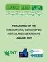 Book: Proceedings of the International Workshop on Digital Language Archive…