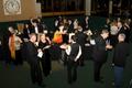 Photograph: [Attendees at 2008 Emerald Ball auction tables, overhead view]