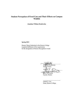 Student Perception of Feral Cats and Their Effects on Campus Wildlife