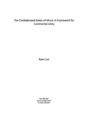 The Confederated States of Africa: A Framework for Continental Unity